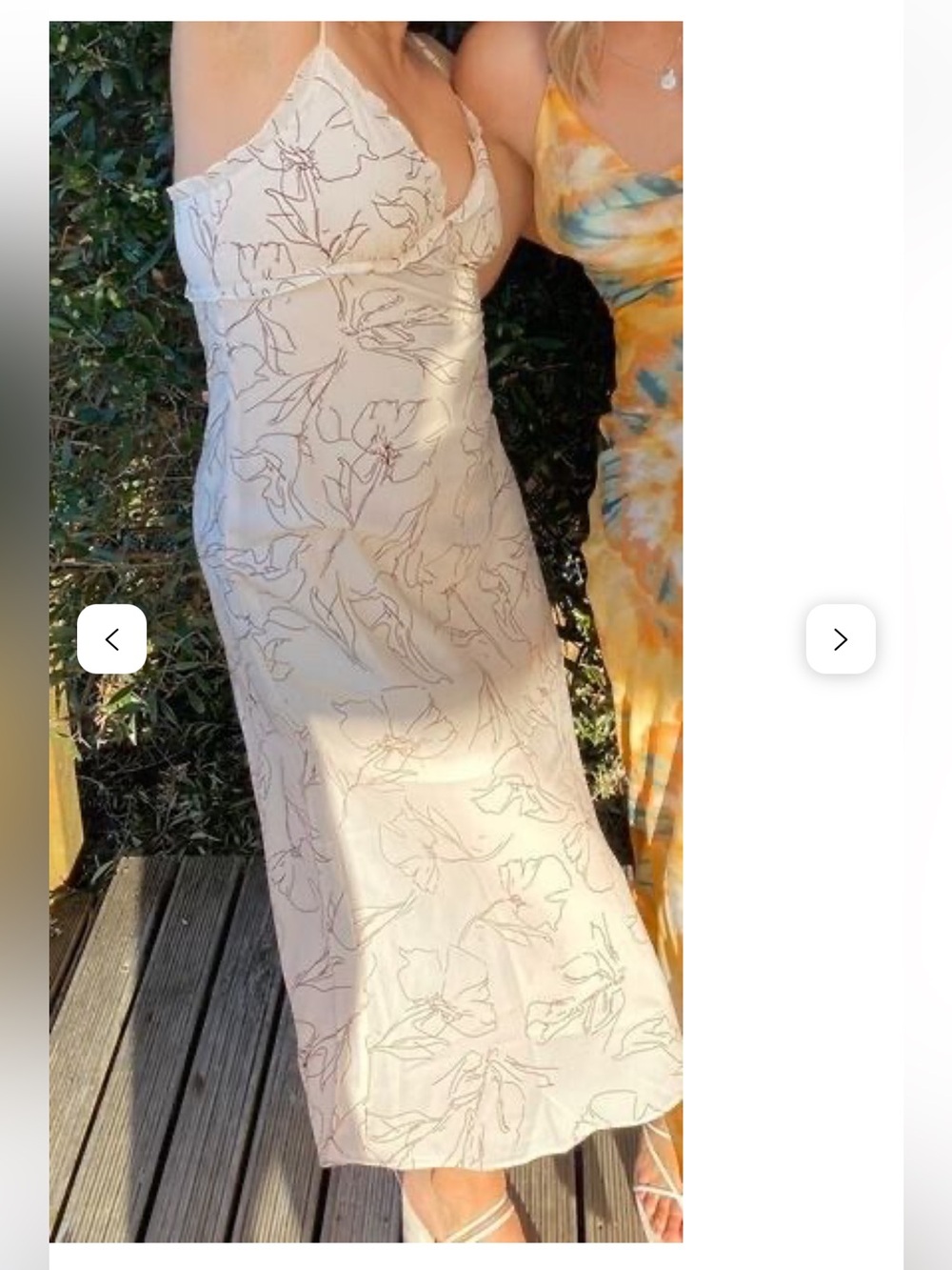 Hello Molly Cream Floral Midi Slip Dress